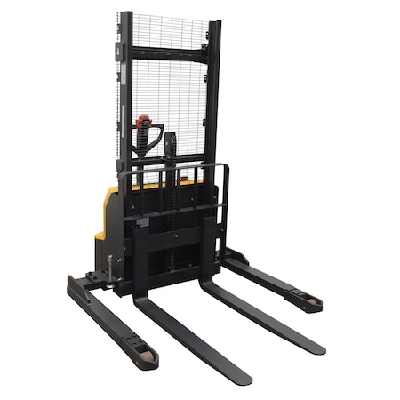 Vestil Steel Adjustable Powered Lift Stacker 63 In. Raised Height 2,600 Lb. Capacity Black S-63-AA-LION